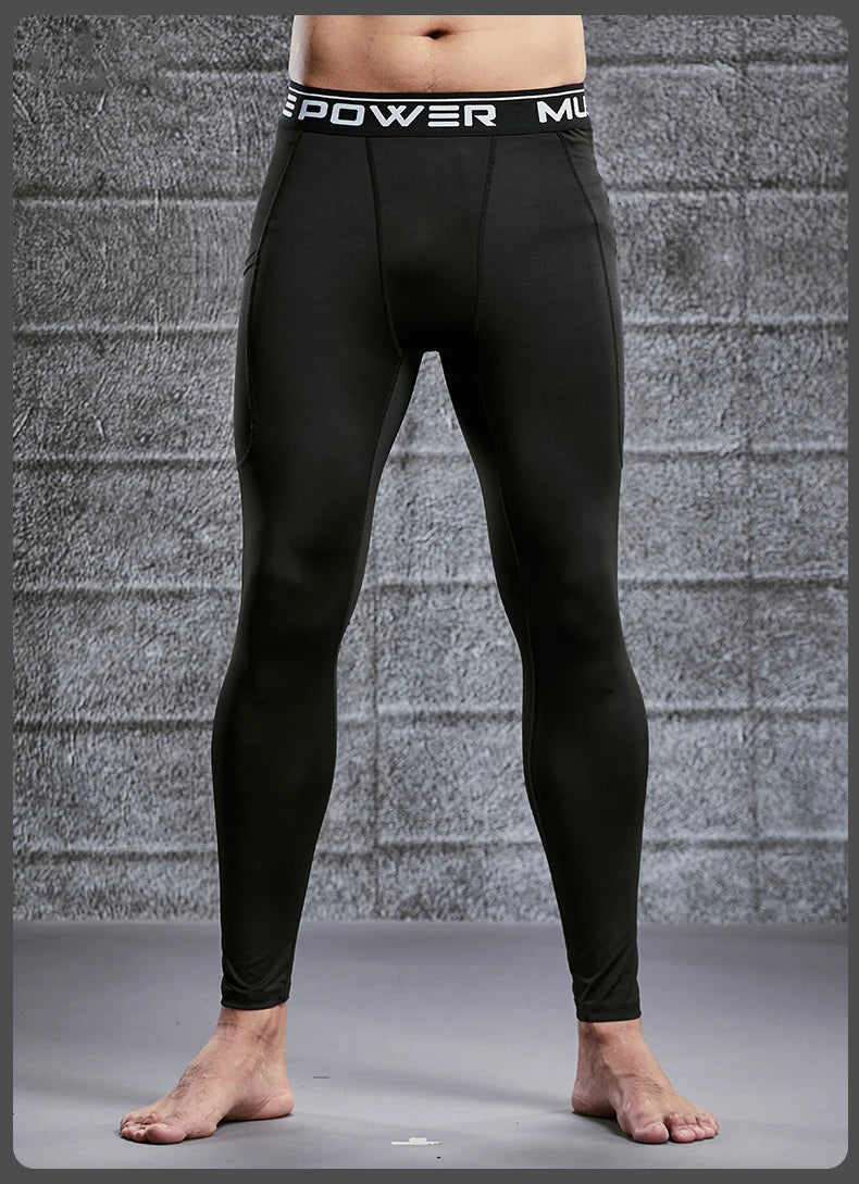 Gym Mens Fitness Running Sport Pants Athletics Tight Leggings Joggings Skinny Yoga Compression Trousers Lycra Sweatpants Dry Fit
