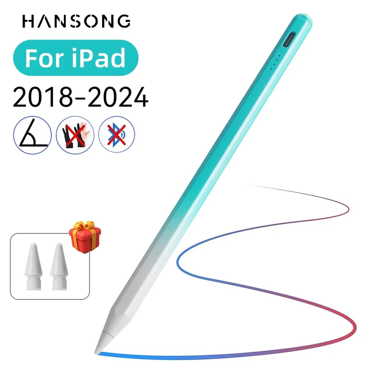Stylus Pen for Apple Pencil 1 2 iPad 10th 9th 8th 7th 6th Air 5th 4th 3rd Generation Pro 12.9 11 inch Mini 6 5 Palm Rejection