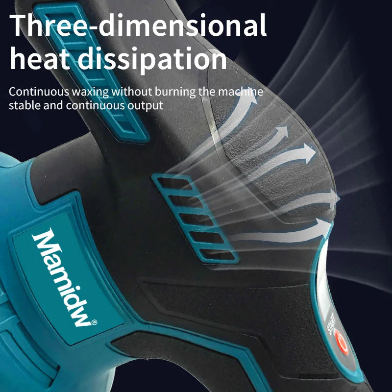 Mamidw Cordless Electric Polisher 8 Gears Digital Display Car Waxing Polishing Machine For Makita 12v pin Power Tools