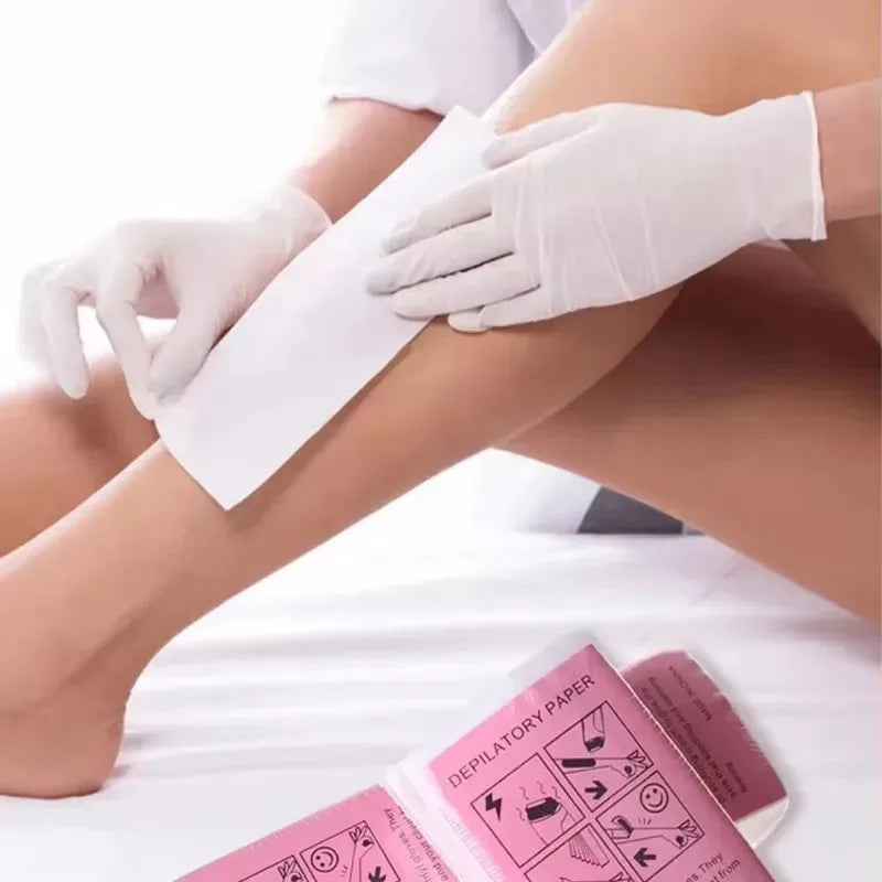 20PCS/50PCS/100PCS Professional Hair Removal Waxing Strips Non-woven Fabric Waxing Papers Depilatory Tool For Leg Hairs Removal