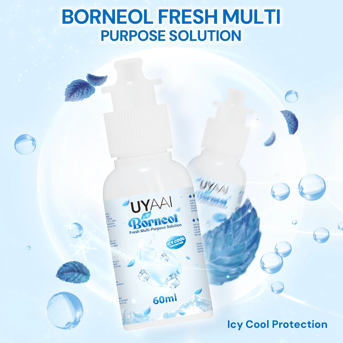 Brand New Contact Lenses Solution Nursing Borneol 60ml for Eyes Contact Lenses Water Pupil Cleaning Health Care Lenses Solution
