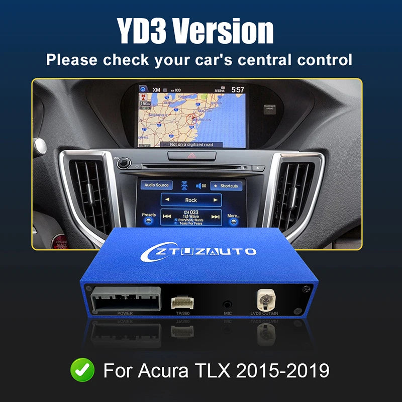 Car Ai Box Wireless Apple Carplay Android Auto For Acura YD3 MDX RDX TLX ILX RLX Honda Odyssey Original Screen Support Mirroring