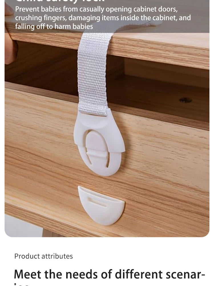 10pcs Child Safety Cabinet Lock Baby Safety Protector Multifunctional Drawer Door Cabinet Lock Plastic Door Lock