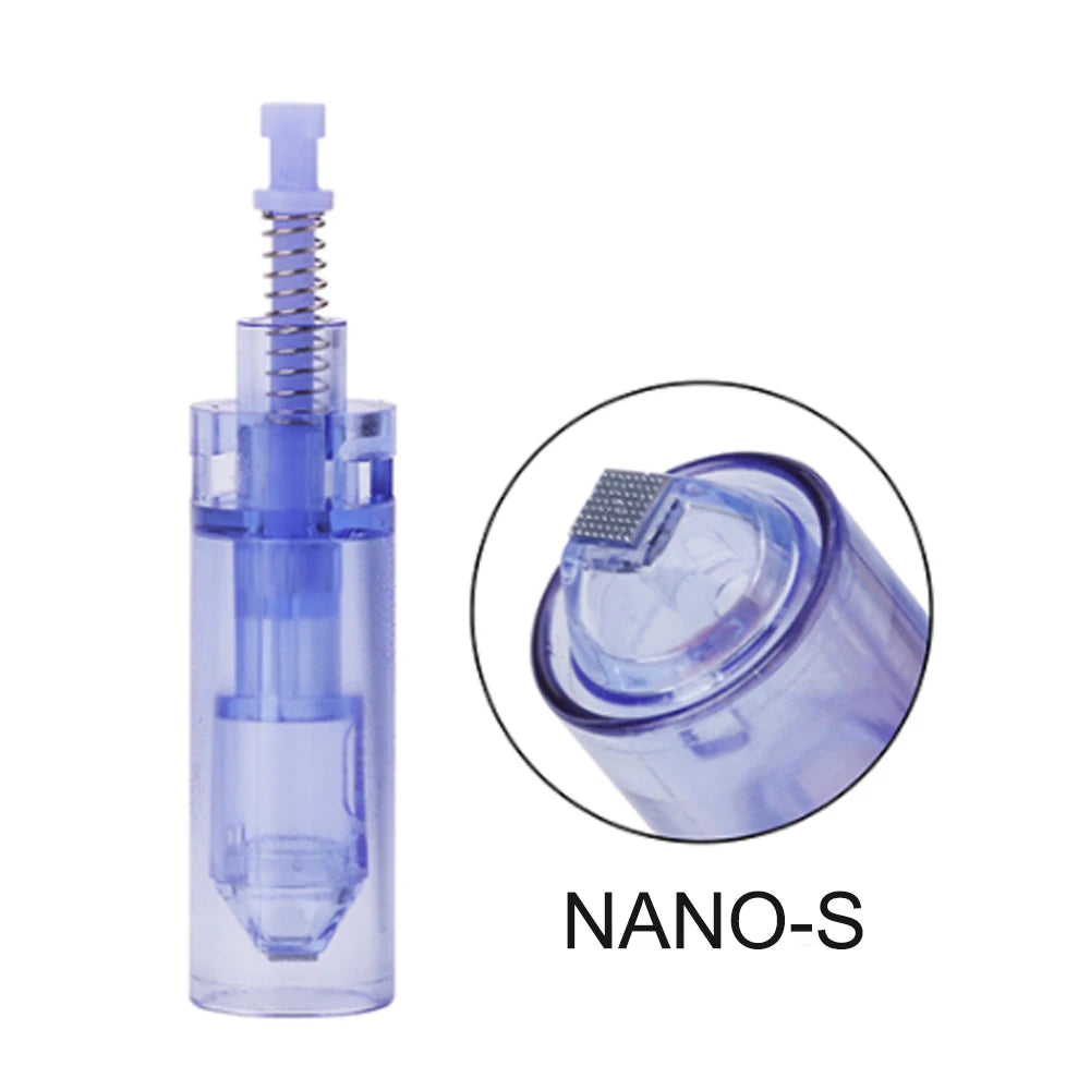 10pcs Professional Blue Bayonet Needles Cartridges 9 12 24 36 42pin  Nano Size For Derma Microneedling Pen A1 Face Skin