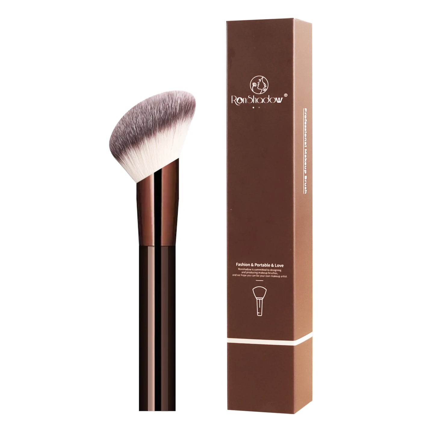 Single Makeup Brush for Flawless Application Seamless Finish Foundation Brush Soft Fiber Hair Fashionable Design
