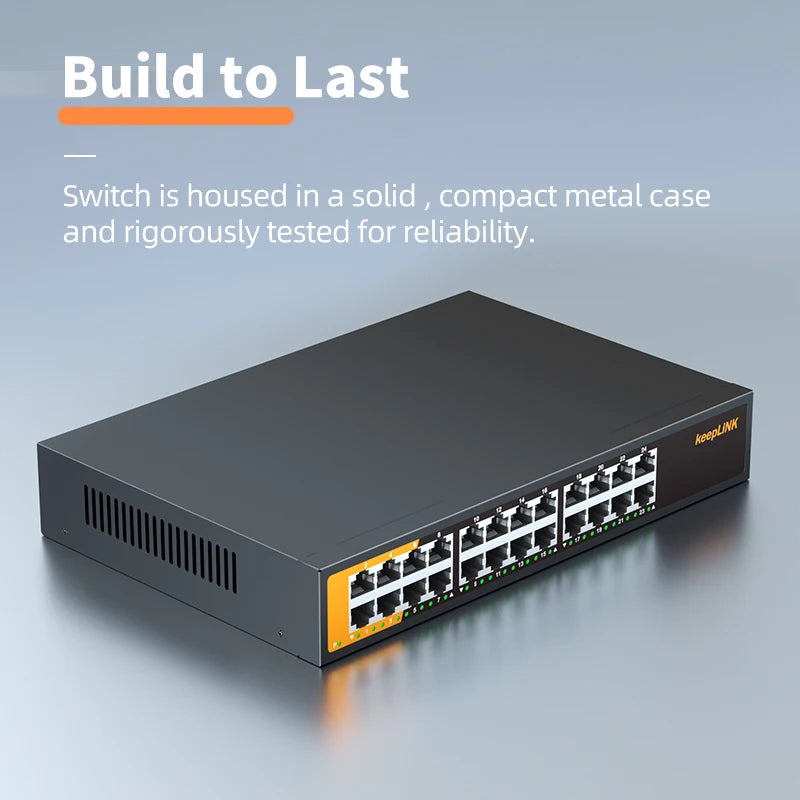 KeepLiNK 24-Port Gigabit Ethernet Switch Unmanaged Plug and Play