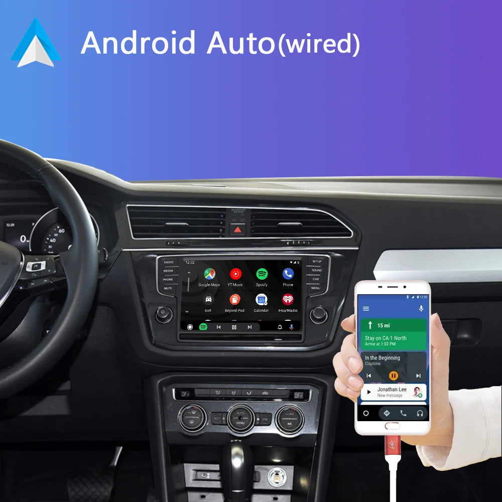 Wireless Carplay Android Auto Mirror Link Module Box For VW Volkswagen Skoda Octavia A5 Golf 7 Polo Passat B8 With MIB1 MIB2