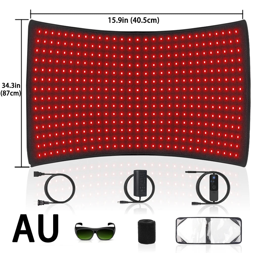 Updated Red Light Therapy Heating Pad Waist Back Shoulder Muscle Pain Relief Relax Infrared Light For Body Device Cushion 850nm