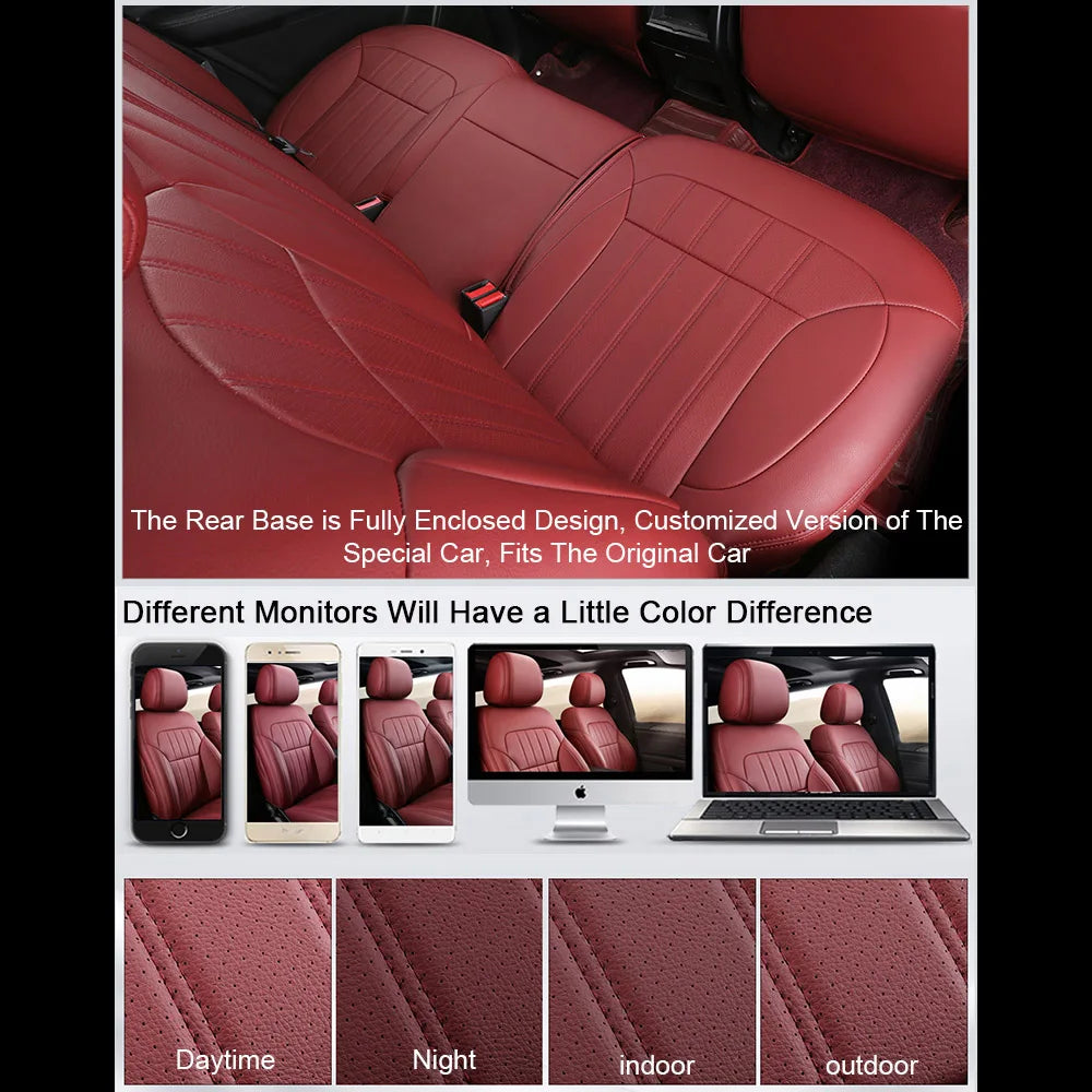 For Land Rover Range Rover Velar 2017 2018 2019 2020 Faux Leather Custom Car Seat Covers Full Set Interior Protector Accessories