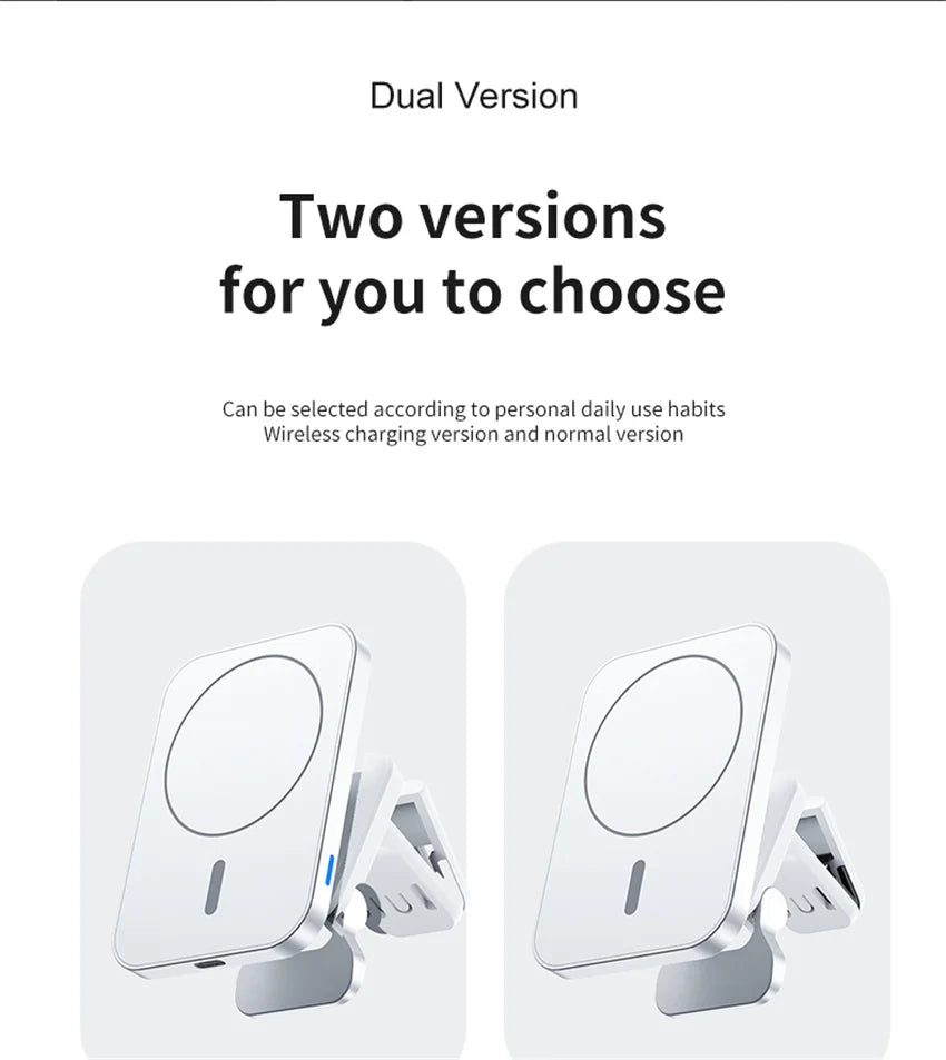 Magnetic Wireless Charger Car Air Vent Stand Phone Holder 15W Magnet Car Fast Charging Station For iPhone 12 13 14 Pro Max Mini