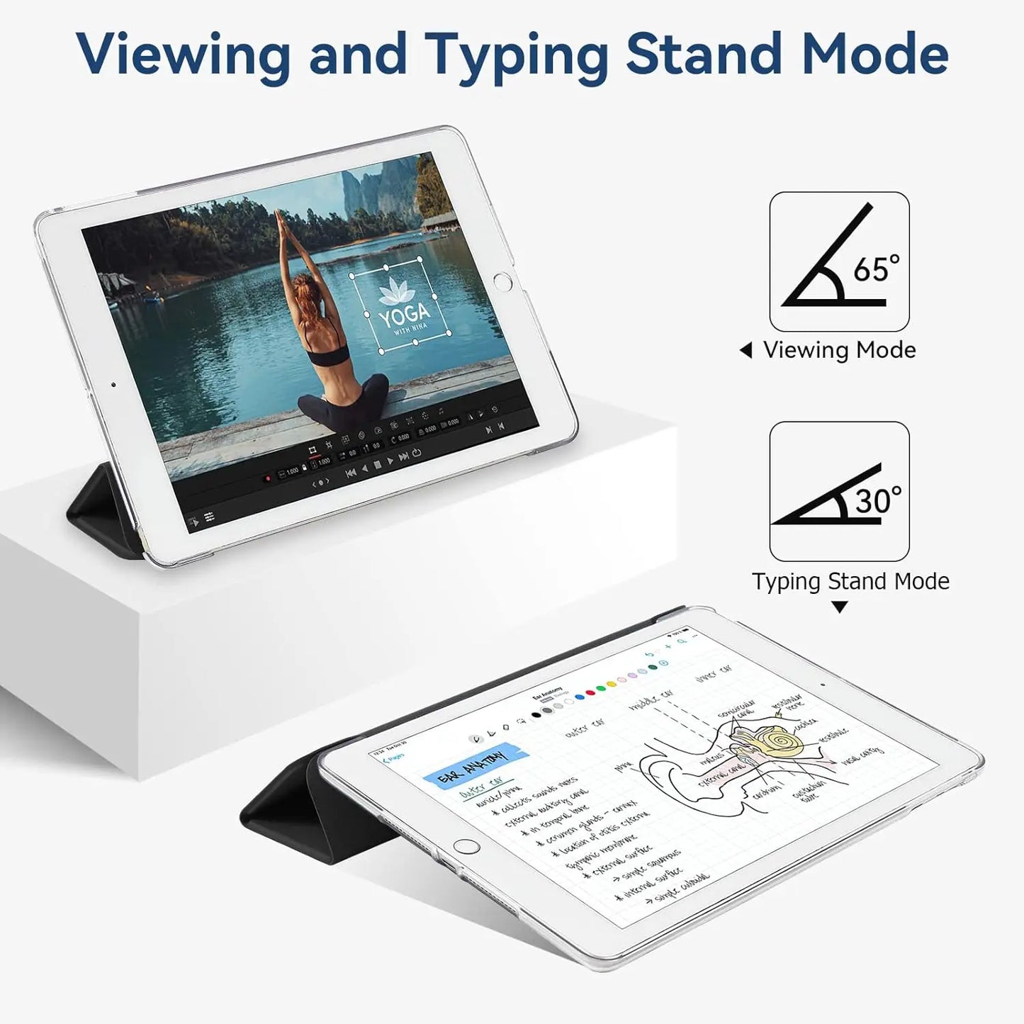 For Samsung Galaxy Tab A A6 10.1'' 2016 Flip Tri-fold Stand Cover For SM-T580 SM-T585 PU Leather Case Auto Sleep Wake