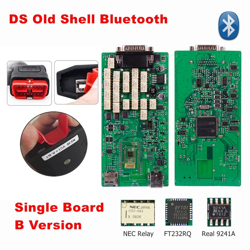 Multidiag Pro+ Single PCB Board TCS Pro Scanner V2021.11/2020.23 Keyen Bluetooth OBD2 Scanner For Cars Trucks Diagnostic Tool