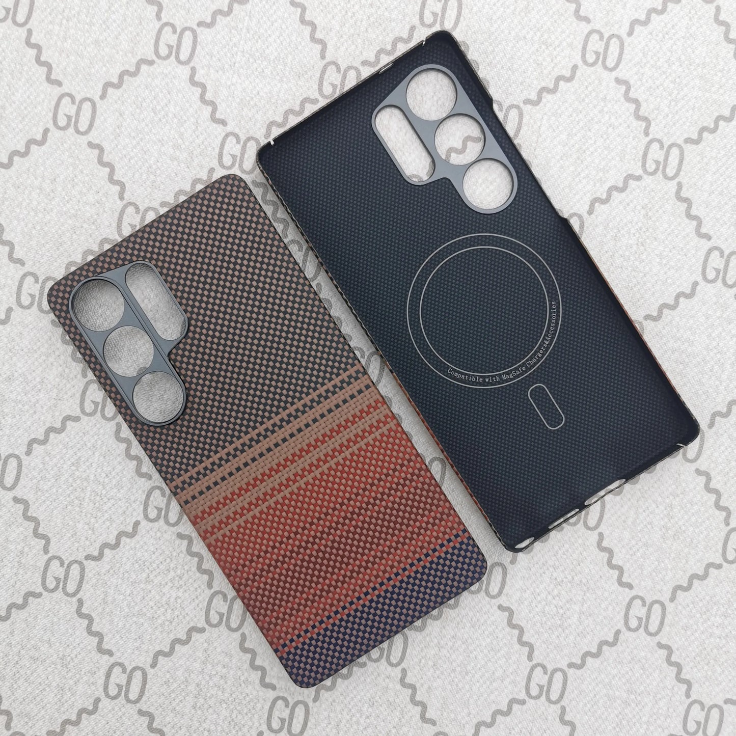 For Samsung Galaxy S25 Ultra Original Feel Ultra-Thin Real Aramid Carbon Fiber Case Built-in Magnetic Wireless Charging