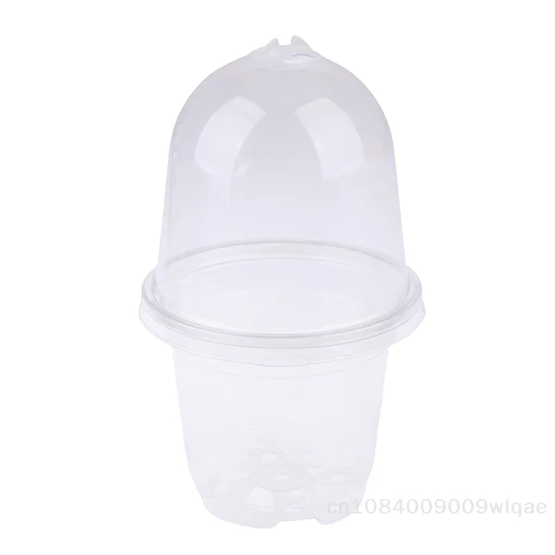 5Pcs Insulated Seed Starter Kit Clear Gallon Propagation Pot with Vented Lid -Humidity Dome for Seed Germination & Plant Cloning