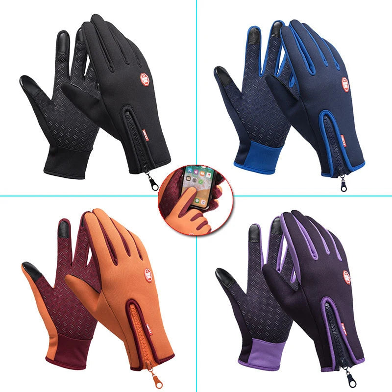 Winter Thermal Warm Full Finger Gloves Touchscreen Unisex for Outdoor Sports Cycling Bicycle Ski Camping Motorcycle Gloves