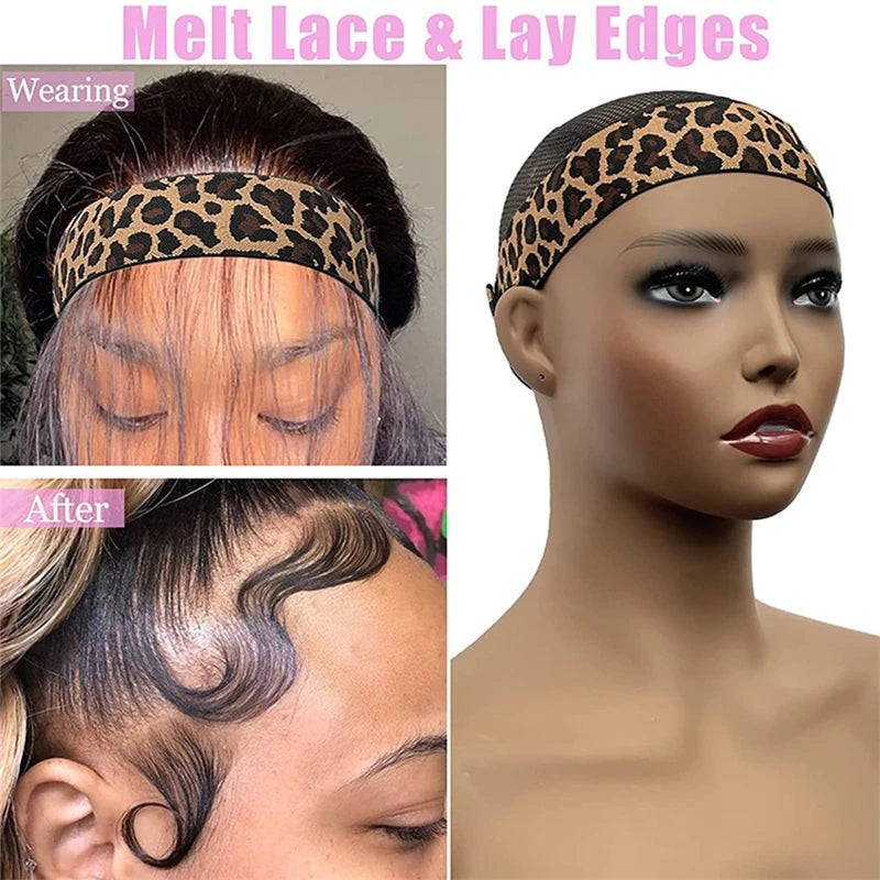 1/5/10pcs Elastic Band for Wig Edges Wrap Wig Band Lace Melting Band to Lay Edges Baby Hair Edge Adjustable Wig Melt Bands