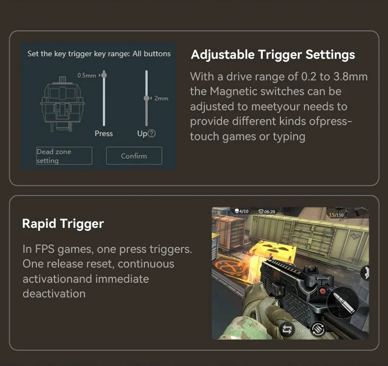 Attack Shark K85 Mag Customisable Mechanical Keyboard,Magnetic Switch,Hot-swappable,Metal Knobs,Suitable for FPS. games,Win&Mac
