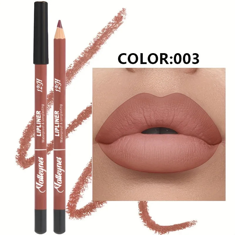 6 Color Velvet Matte Lip Liner Set - Long-Lasting Versatile Shades Longlasting Lip Makeup Berry, Brown, Pink Lip Pencil