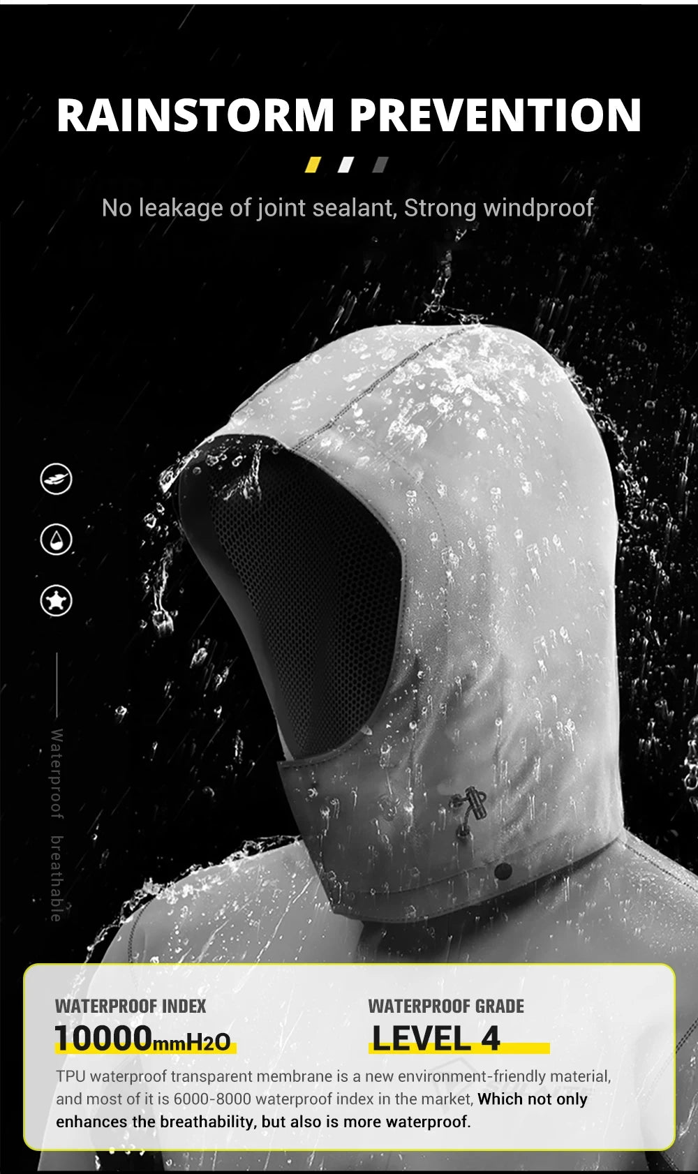 Motorcycle Raincoat Reflective 100% Waterproof Rain Coat Moto Motocross Cycling Clothes Motorbiker Jacket Women Men Rain Set