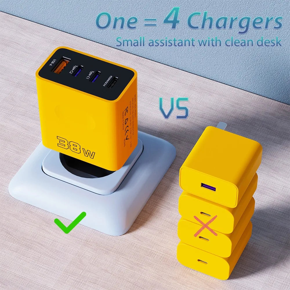 PD 20W USB C Charger Type C Fast Charging Mobile Phone Quick Charge3.0 Adapter For iPhone 15 14 13 Xiaomi Huawei Samsung Oneplus