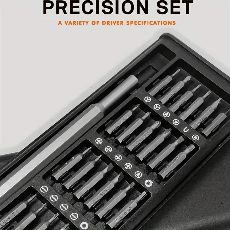 24-in-1 Precision Screwdriver Set with Aluminium Alloy Handle, Highly Hardened Metal Bits, Swivelling Design, Disassembly Kit