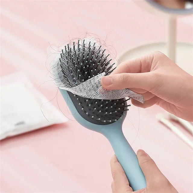 50Pcs Air Cushion Comb Cleaning Net Cover Hair Brush Comb Airbag Pet Combs Net Paper Brush Cleaning Pad Comb Protection Net