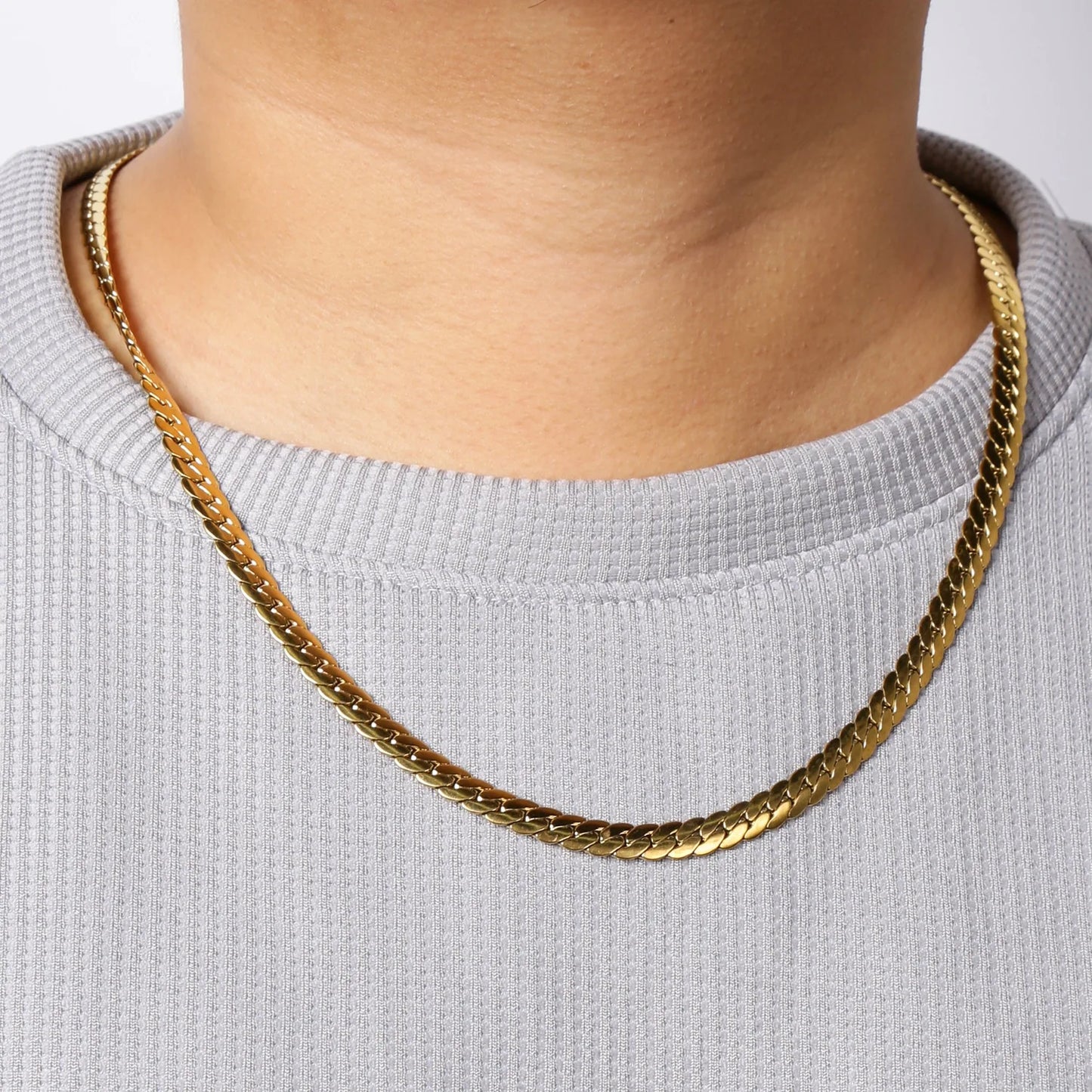 3-8MM Width Stainless Steel Chain Necklace For Men Women Gold Color High Quality Waterproof Choker Hip Hop Jewelry Gift