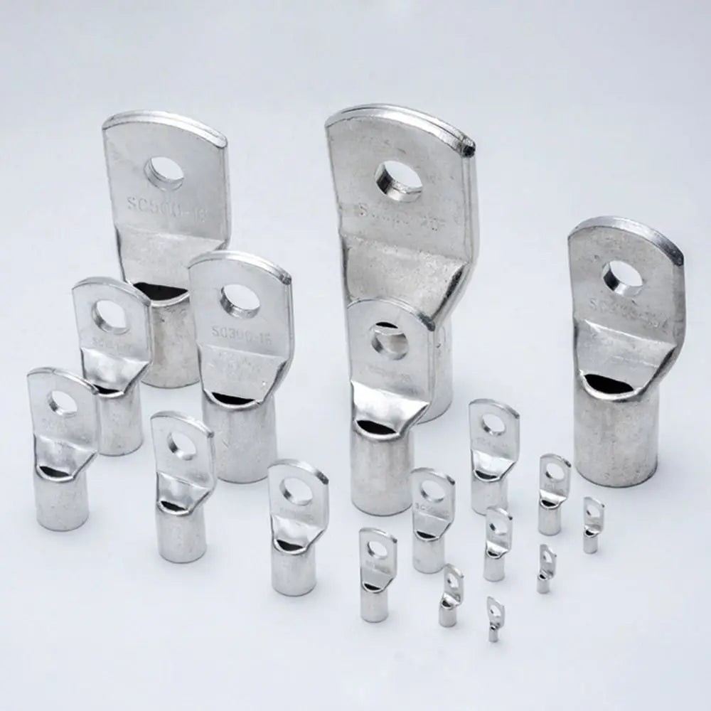 10pcs 16-35mm2 SC16-6 SC25-6 SC35-6 Tinned Copper Wire Nose Terminal Crimp SC Type Lugs Ring Cable Connector Kit