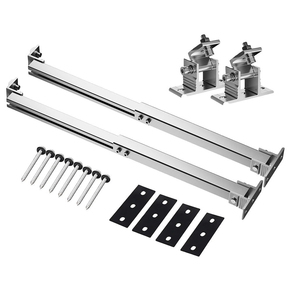 Solar Panel Foot Mount Adjustable Solar Panel Tilt Mount Bracket Aluminum Alloy Solar Panel Mount Support Kit For RV Roof Boat
