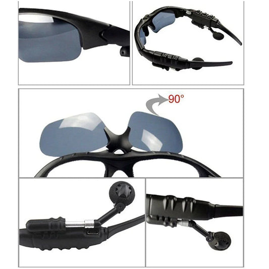 Hiking Bluetooth Smart Glasses UV-Protection Polarized Sunglasses with Stereo Wireless Headset, Multi-Functional Audio Device