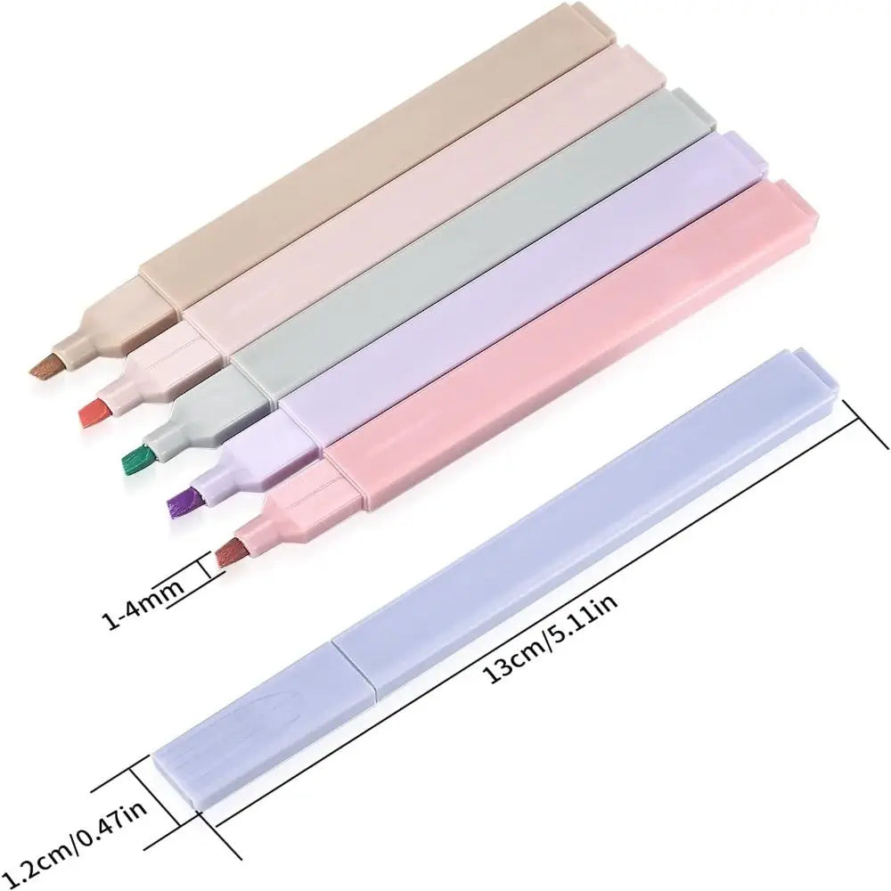 Pastel Highlighters Double-Sided – 6pc Set