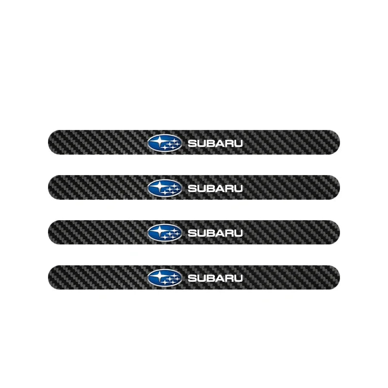 Automotive Threshold Bar with Door Handle Bowl Scratch Protective Sticker For Subaru Impreza Forester Tribeca WRX Outback