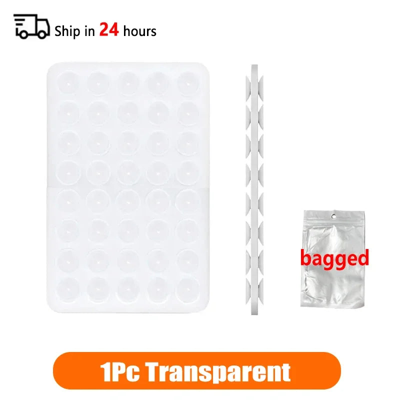 Double Sided Silicone Suction Cup Multicolor Strong Adhesive Stand For iPhone 11 12 13 14 15 16 Pro Max Detachable Phone Holder
