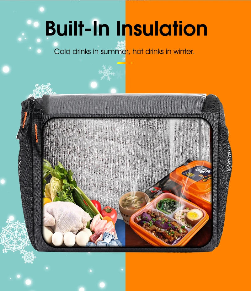 WEST BIKING 4.5L Bike Front Bag Touch Screen Phone Handlebar Bag Insulated Bicycle Cooler Bag MTB Road Cycling Accessories
