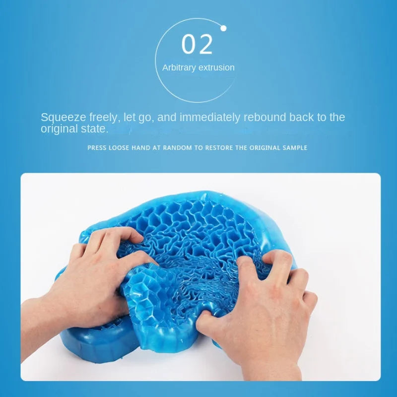 Car Gel Seat Cushion 3D Honeycomb Cool Breathable Cool Seat Cushion Car Home Office Chair Seat Cushion Car Upholstery