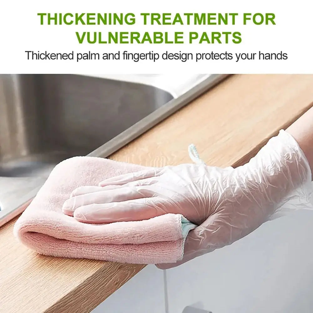 Food Grade Disposable Gloves Portable Non-Slip Acid Work Safety Cleaning Gloves Transparent TPE Latex Free Gloves Wholesale