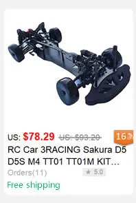 RC Car 3RACING Sakura D5 D5Pro D5M KIT 1:10 Carbon Fiber DIY Model Remote Control Super Rear Drive Drift High Speed Racing Frame