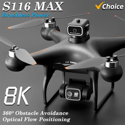 S116 MAX Elf GPS Drone Professional 5G 8K Dual ESC Camera Optical Flow Brushless 360° Obstacle Avoidance WIFI FPV RC Dron Toys