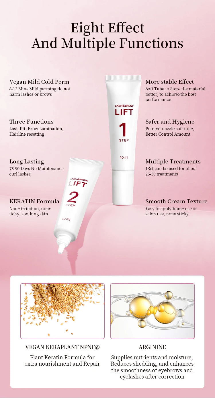 ICONSIGN 4 IN1 Set Lash Lift and Tint Kit Eyelash Lifting Brow Tint Dye Eyes Makeup Tools Patch With Glue Balm