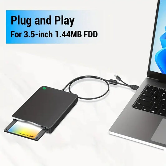 Floppy Disk Drive,Portable USB Type-C 3.5 inch Floppy Disk External Drive, 1.44MB FDD Disk Drive, Compatible with Laptop Desktop