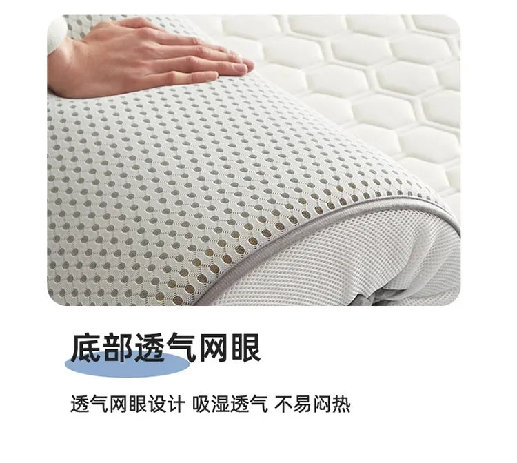 Breathable Antibacterial Cushion Mattress Toppers, Soft Fiber Bed Mattress, Comfortable Mattress, Quilt Mats Toppers Memory Foam
