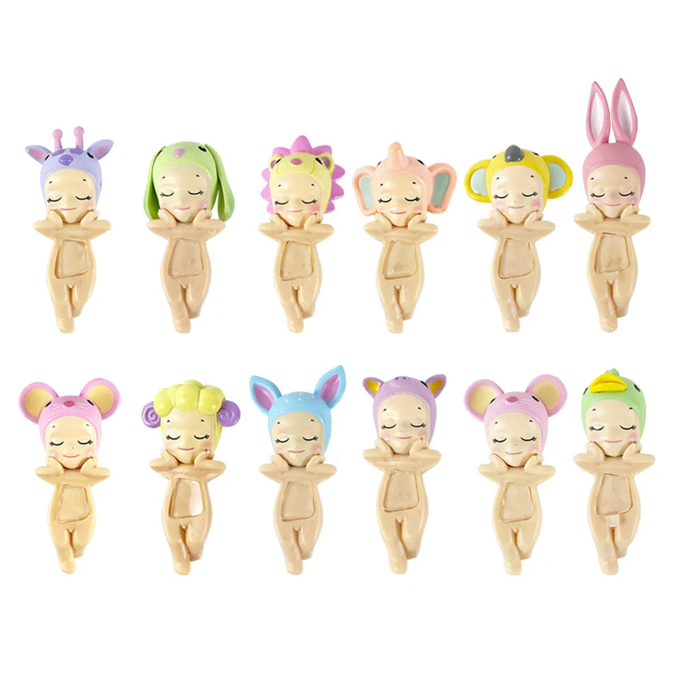 Sonny Angel In Stock Lying Down Hippers Action Figures Cute Mysterious Surprise Toy Anime Model Doll Children Christmas Gifts