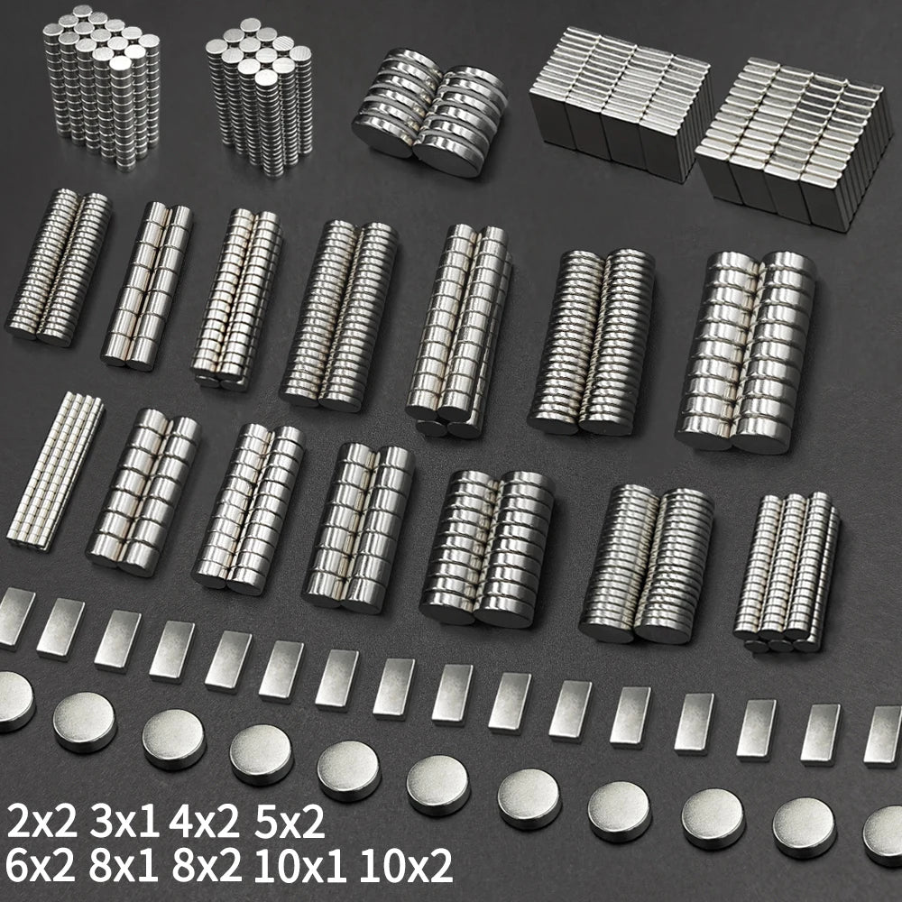 2x2,3x1,3x2,4x2,5x2,6x2,8x1,8x2,8x3,10x1,10x2mm Super Strong Small Round Magnet Neodymium Magnets for Fridge Powerful disc imans