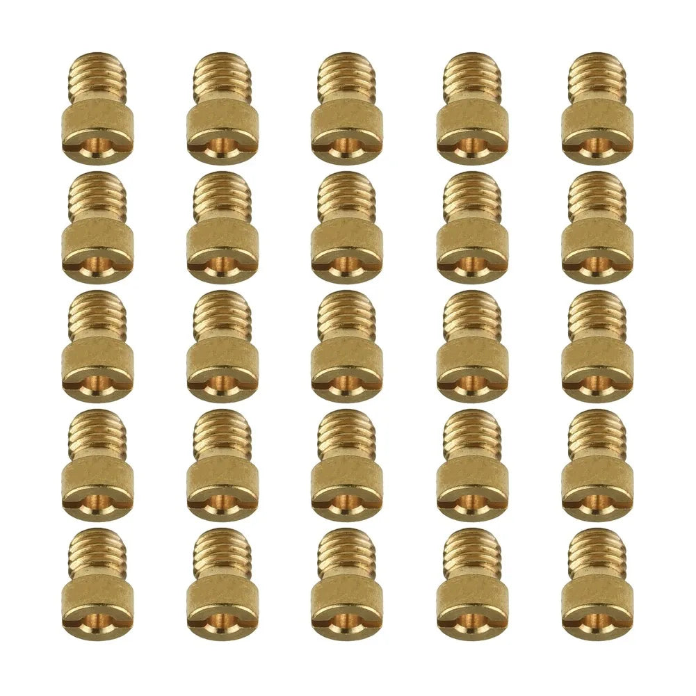 25pcs Carburetor Main Jet M5 5mm Thread For Dellorto Carburetor Vergaser SHA SHBC SHB Injector Nozzle Size 55-115
