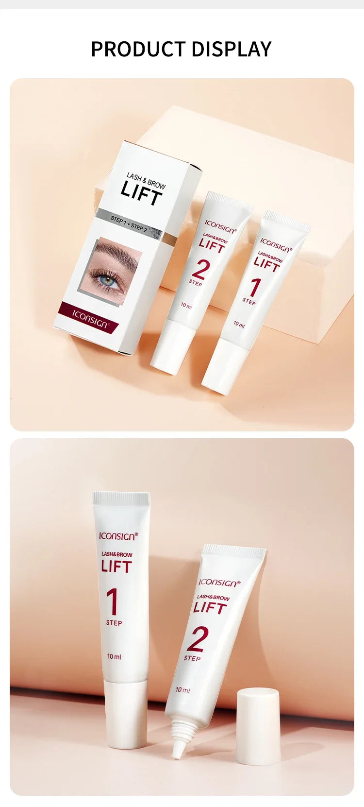 ICONSIGN 10ml Fix Perming Set Lash Eyebrow Lift Perm Fixation Tube Set Lotion 8-12 Minutes Lifting Eyes Makeup Tools