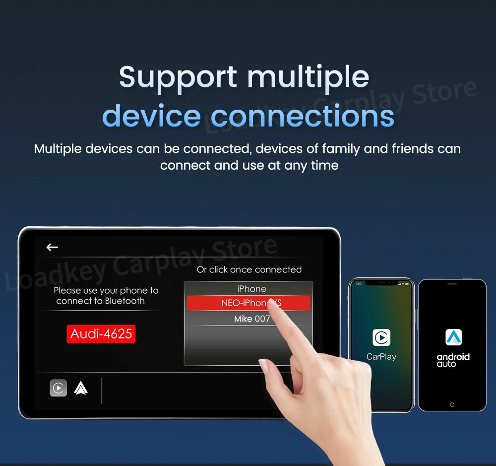 CarlinKit 5.0 Wireless CarPlay Android Auto Adapter 3 in 1 Wireless Car Adapter for Mazda Toyotal Peugeot Volvo Kia Spotify