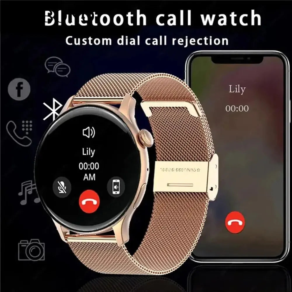 SENBONO Smartwatch Women AMOLED 1.43" HD Screen Always Display NFC Time Bluetooth Call IP68 Waterproof Sports Smart Watch Men