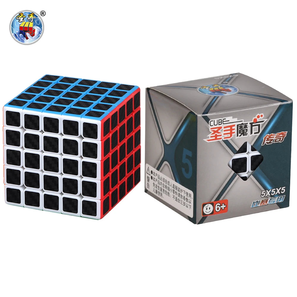 SENGSO Speed Cube 2x2 3x3 4x4 5x5 Carbon Fiber Sticker Magic Cubo Profession Puzzle High Quality Kid's Fidget Toys
