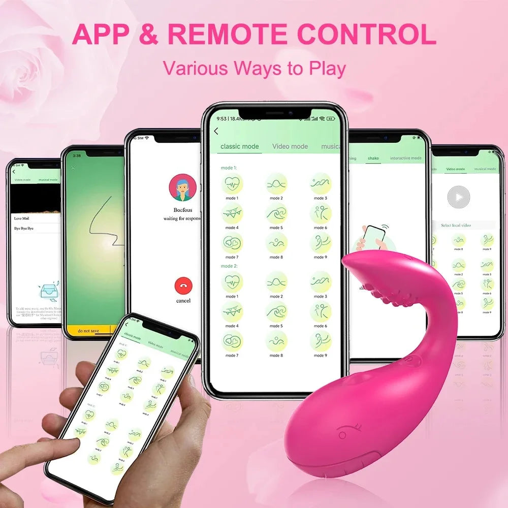 Wireless Bluetooth APP Vibrator for Women Remote Control Dildo G Spot Massager Wear Vibrating Egg Female Sex Toys for Adults 18