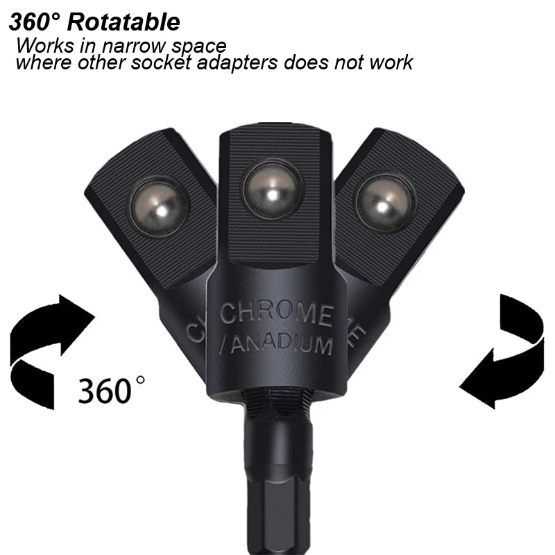 Clearance_Right Angle Drill Attachment Impact Grade Power Hand Tool Driver Rotatable Socket Adapter Extension Set Screwdriver Ho